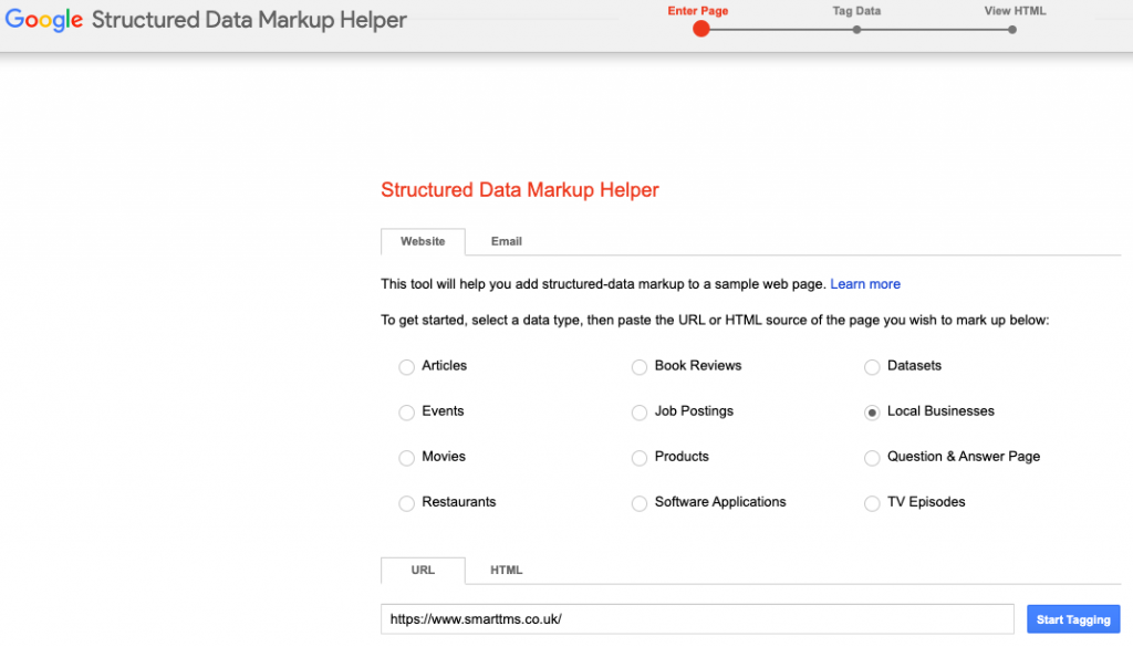 how to use Structured Data Markup Helper